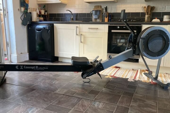 Concept2 RowErg in kitchen